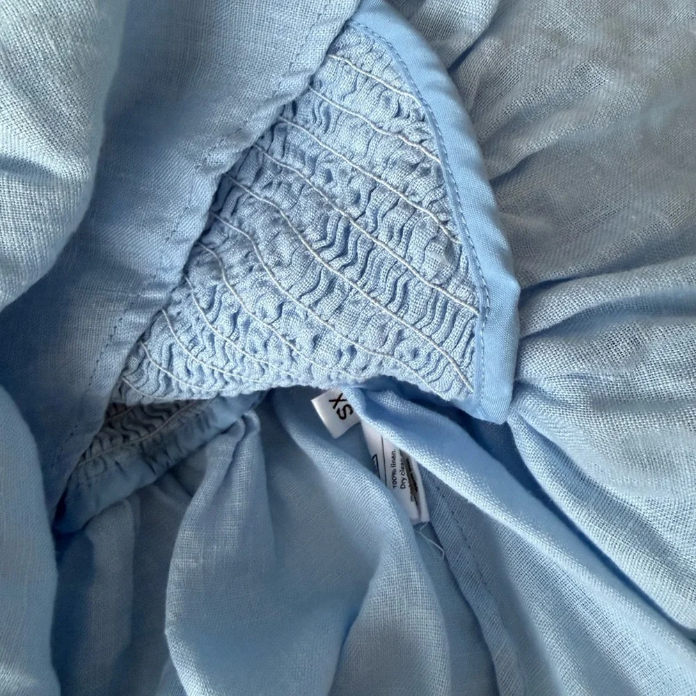 Sleeper Atlanta Light Blue Smocked Top and Shorts Set